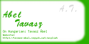abel tavasz business card